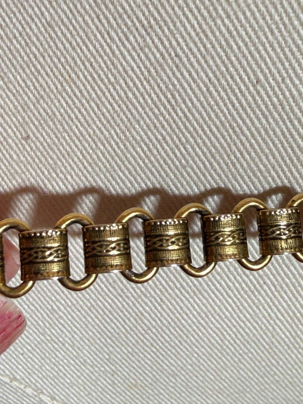 Vintage Victorian antique Gold Greek God Queen Hera Festoon chain belt - Picture 14 of 17